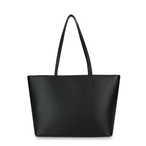 Totebags ELLA PREMIUM Carlheim en cuir noir de luxe pour femme