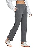 SPECIALMAGIC Womens Cotton Sweatpants Open Bottom Yoga Pants High Waisted Wide Leg Lounge Dress...