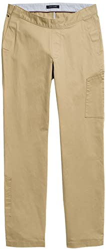 Tommy Hilfiger Men's Adaptive Seated Fit Chino Pants with Elastic Waist and Adjustable Closure