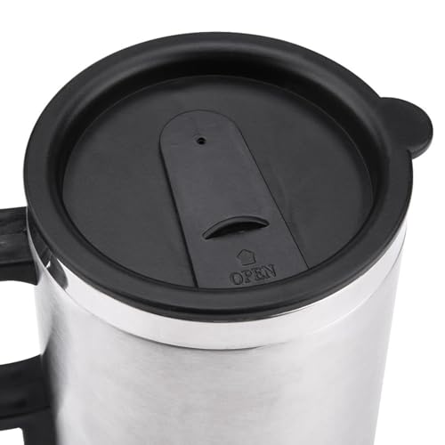 Taza eléctrica de viaje BestAlice 450ml 12V acero inoxidable miniatura 5
