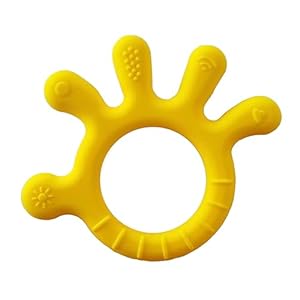 Chic Buddy Silicone Teether for 6 to 12 Months Baby with Soft Textures to Soothe Gums , Perfect Baby Teethers for 3 to 6 months BPA Free ,Teething Toys for Babies.Easy to Clean & No-Choke Design (Finger Delight)