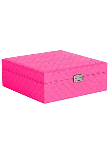 Preisvergleich Produktbild Große schmuckschatulle Leder 2 Schichten mit Schloss multifunktions weiblichen Haushalt Halskette Ohrringe Sammlung Box