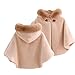 MELCY Baby's Cape Winter Light Weight Coat from New born to Children Kids Fashion (US, Age, 4 Years, Light Pink)