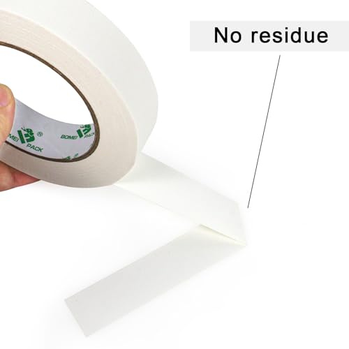 Image of BOMEI PACK White Gaffer Tape, Matte Non-Reflective, 4 Pack 1inch x 30yds No Residue Hand Tear Self-Adhesive Gaffer Tape for Labeling,Photo Studio, Painters