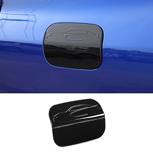 Razpoy Gas Cap Cover For Charger Accessories, Fuel Filler Gas Tank Door Trim Cover Compatible With Dodge Charger 2011-2022, Abs Plastic (Black) #TOP5