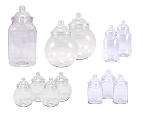 Embalaje DE 12 Tarjetas SORTIDAS VACÍO con Las Tapas Decorativas del Estilo Victoriano Hecho DE PLÁSTICO por Britten y James almacenar Dulces, pastas, arroz, etc. Ideal para Fiestas e Bodas