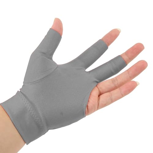 Image of LGB Partners Billiards Professional Snooker and Pool Glove, Two-Finger Design, Pack of 1 (Grey)