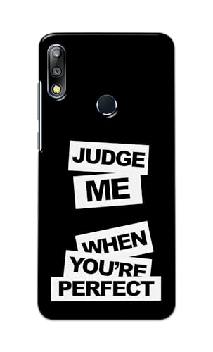 Image of Printed Hard Back Cover for Asus Zenfone Max Pro (M2) (6.26 inch) | Zenfone Max Pro M2 Back Cover (Judge Me Quote) -190724(DP)