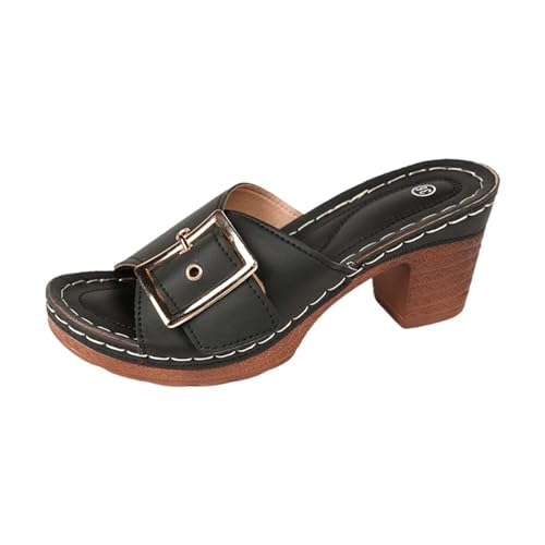 Pantoufles de plage à talons inclinés avec semelle amortissante et design creux