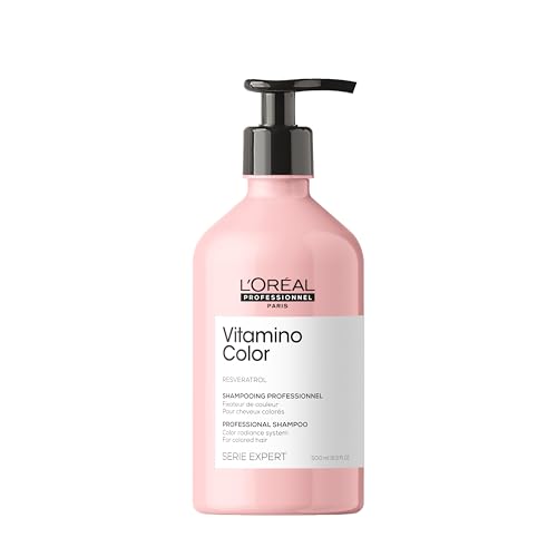 L’Oréal Professionnel | Champú Protector de color con Resveratrol, Para pelo teñido, Vitamino Color, SERIE EXPERT, 500 ml