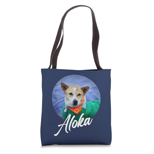 Bolso tote Aloka – El paseo por la paz: monje y perro difundiendo esperanza miniatura 1