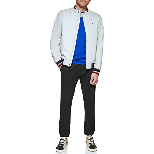 Image of Tommy Hilfiger Men's Lightweight Varsity Rib Knit Bomber Jacket