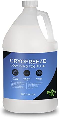 Froggy's Fog Cryofreeze Low Lying Fog Fluid for Stage and Studio, Use with Fog Chillers, Ground Foggers, and Low Lying Fog Generators, 1 Gallon