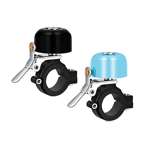 AMPIAMENTE APPLICABLE:Abbiamo incluso due dimensioni di staffe di montaggio in alluminio, quindi può essere installato su manubrio che vanno da 22,2 a 31,8 mm, eliminando la necessità di preoccuparsi di scegliere la giusta dimensione. Con sette opzioni di colore disponibili, la nostra campana è adatta per bici da strada, mountain bike, biciclette per bambini e altro ancora.
