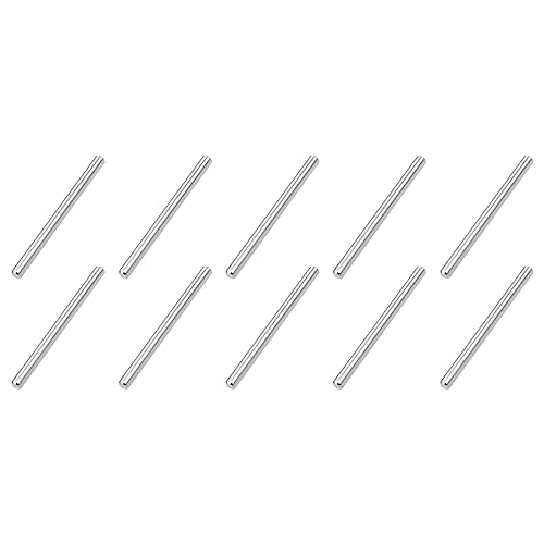 QUARKZMAN 4mm x 50mm Pasadores Inoxidable Acero x 10uds Estante Apoyo Soporte Clavijas Pasador Barra Fijación Elementos para Mecánica Industria Fijación, [Plateado Tono]