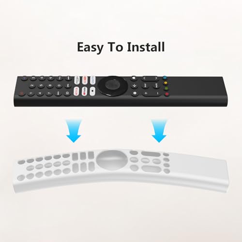 Image of Silicone Remote Cover for Xiaomi Mi TV 2025 Model Remote, Black, Diamond Textured, Precision Button Holes (White, XIAOMI TV 2025)