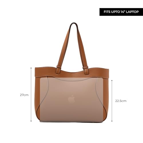 Image of Miraggio Samantha 14 Inch Laptop Tote Bag | Office Tote Bag For Women | Big Totes For Work & Travel With Functional Pockets