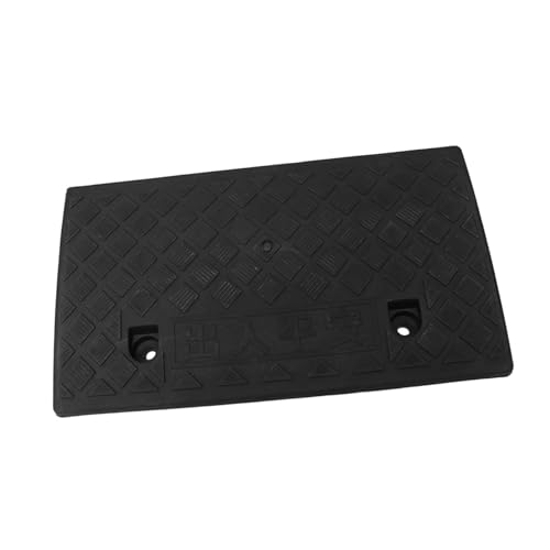 Rampa de bordillo para auto SOLUSTRE, rampa de carga de plástico de 50 x 27 x 9 cm, color negro, para motocicleta y acceso a cochera y entrada miniatura 1