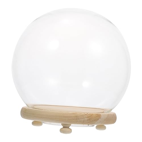 Amosfun 1 Juego Adorno Micro Paisaje Cubierta Centro Artificial Cúpula De Jardín Departamento Fuente Túnel Iluminado Luz De Visualización De Polvo Decoración Del Salón Transparent Vidrio