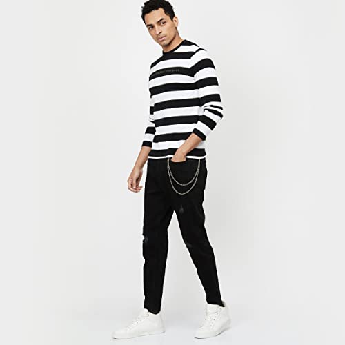 Image of Max Men Solid Ripped Jeans - Eco Wash