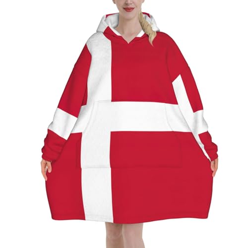 Couverture à capuche en flanelle épaisse premium au design scandinave