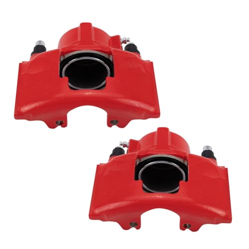 Image of TRQ Performance Front Driver and Passenger Side Brake Caliper Set Caliper Brackets Compatible with 92-99 Chevrolet C1500 94-99 Dodge Ram 1500 92-99 GMC C1500 99-00 Cadillac Escalade 98-99 GMC Yukon