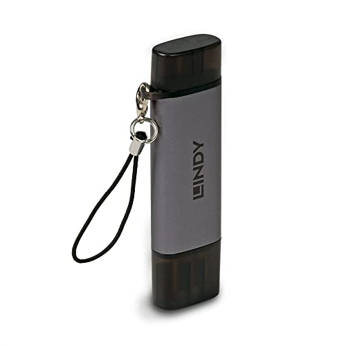 LINDY 43335 USB 3.2 Type C & A SD/MicroSD Card Reader