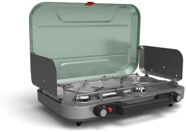 Coleman Cascade 328 3-Burner Camping Stove, Portable Cooktop with 28,000 BTUs, Matchless Lighting, & Dual Wind Guards, Great for Outdoor Cooking, Camping, Tailgating, Grilling, BBQs, & More