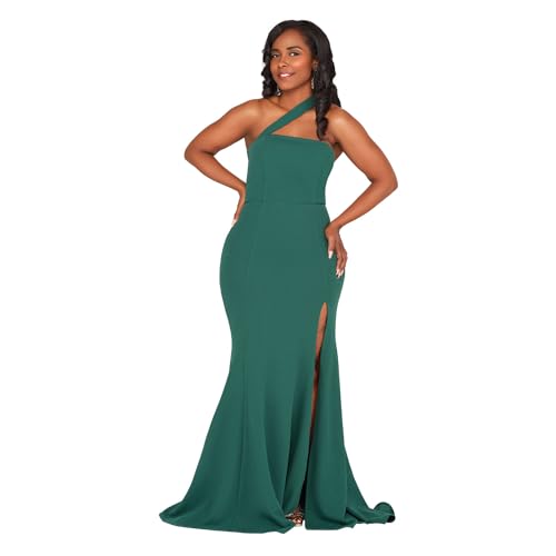 Amazon.com: Bridal Babes Camilla Dress | Asymmetrical Neck Long Dress  w/Slit | Bridesmaid Dress, Evening Gown, Prom Dress | Green | XL :  Clothing, Shoes & Jewelry