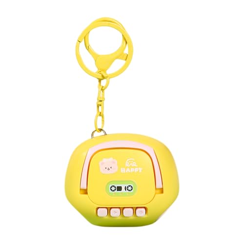 Mini grabadora de voz con llavero de dibujos animados, colgante de mochila, grabación y reproducción de audio, grabadora de audio portátil para reuniones, clases y notas, accesorio de grabación en