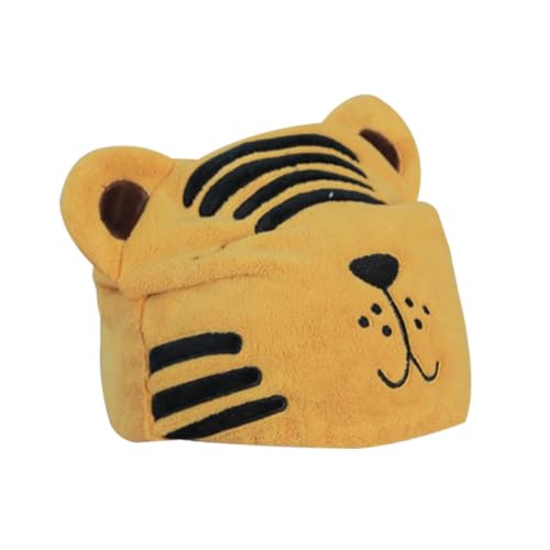 ABOOFAN Gorro para Secar el Cabello de Tigre para Mujer, Toalla de Vellón Coral Absorbente, Turbante de Secado Rápido Diseño de Dibujos Animados, Adecuado para Uso Diario y Viajes