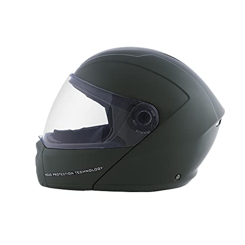 Image of STUDDS Ninja Elite SUPER Flip Up Full Face Helmet (Military Green, L)