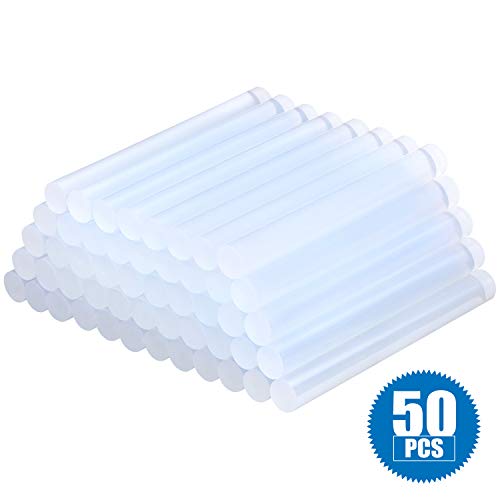 Preisvergleich Produktbild GALAX PRO Heißklebepatronen, Klebesticks, 50 Heißklebestifte, Heißkleber für Heißklebepistolen 11 x 100mm, Lösemittelfrei, Transparent, Schnelltrocknend