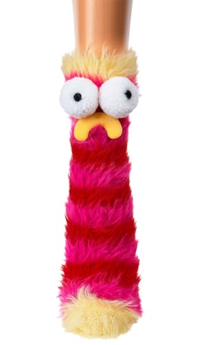 Sockenversandhandel Flauschsocken 3D Kuschelsocken mit Gesicht Monstermotiv...