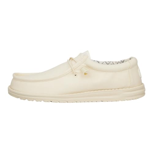 Image of HEYDUDE Men's Wally Stretch Canvas Loafers | Lightweight Slip On Shoes | Casual Walking, Travel & Everyday Style