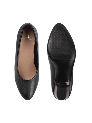 Image of Carlton London Women Comfortable Block Heel Pointed Toe Slip On Fashion Shoes for Daily use, Office use, Casual use