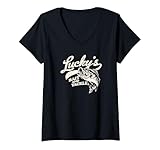Photo Gallery donna lucky s bait and tackle fishing maglietta con collo a v Photo Gallery donna lucky s bait and tackle fishing maglietta con collo a v