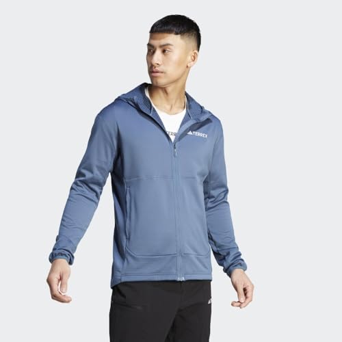 adidas Xperior Light Fleece Hooded Jacket Men's, Blue, Size M4