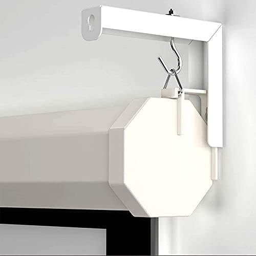 Image of SAVSOL Universal Projector Screen L Shaped Wall Hanger - 6 Inch Length, Adjustable, Comes with Hook and Screws