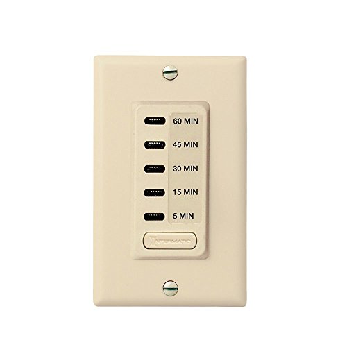 Intermatic EI205 5/15/30/45/60 Minute Electronic in-Wall Countdown Auto-Off Timer, Ivory