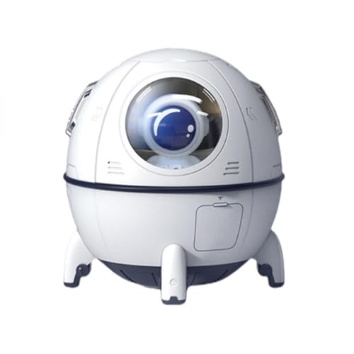 Jinmoioy 加湿器 小型 卓上 220mL 宇宙飛行士モデル 可愛い 霧吹き加湿器 7色交換常夜灯 USB充電式 アロマディフューザー 人気 空気浄化機 静音 超音波防空 部屋 車載 オフィス 乾燥対策 (ホワイト)