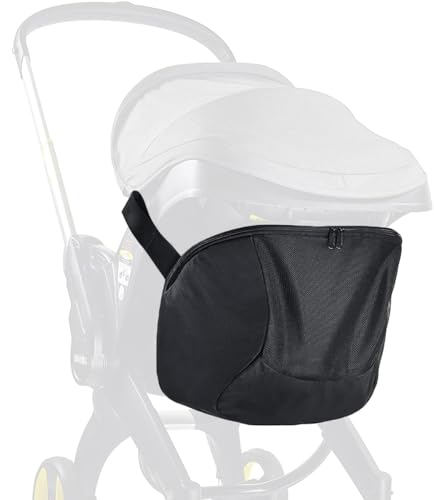 Bolsa de almacenamiento con clip para cochecito de bebé para Doona, bolsa organizadora de cochecito de bebé con cremallera antideslizante y espacio de almacenamiento, accesorio para cochecito de bebé