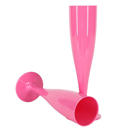 ProductPro 20 x flûtes à prosecco en plastique rose, biodégradables, d'une capacité de 175 ml