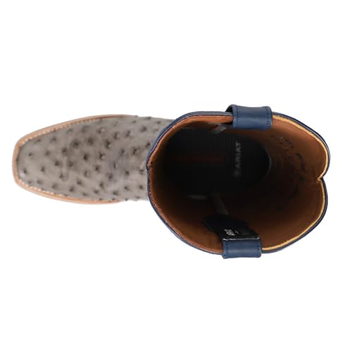 ARIAT Men's Futurity Relentless Exotic Ostrich Western Boot Square Toe - 10053826 10.5 D(M) US Grey4