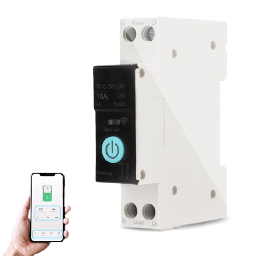 Disyuntor De Carril Din Smart Pa66 Material Ignífugo Interruptor Wifi Teléfono Móvil Control Remoto 3 Modos De Temporización Para Electrodomésticos 2