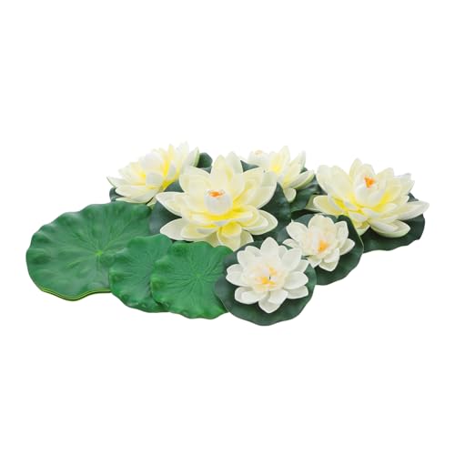 SUPVOX 6juegos Conjunto De De Simulación Plantas Acuáticas Simuladas Flor De Artificial para Decoración De Estanques Artificiales para Estanques De Peces y Decoración De Nenúfares