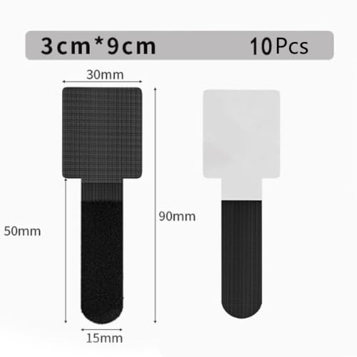 10 Piezas Organizadores de Cables con Gancho y Bucle Ajustable, Correas Reutilizables para Gestión de Cables Bajo Escritorio para Hogar y Oficina miniatura 2