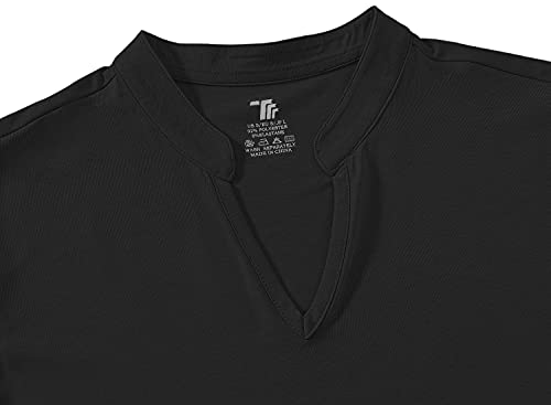 BGOWATU Women's Golf Polo T-Shirts Sleeveless V Neck Collarless Tennis Shirts UV Protection Quick Dry Lightweight4