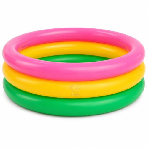 Image of Storio 3 Feet Inflatable Kids Pool | Bath Tub for Toddlers & Children | Summer Water Fun Pool Toy - 34 x 10 Inches | Garden & Balcony Splash Pool for Boys & Girls (3+ Years)
