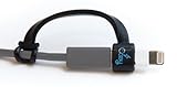 LightningCozy Leash for Micro USB to Lightning Cable, or Micro USB to USB-C, Never Lose an Adapter Again (Blue/Black)